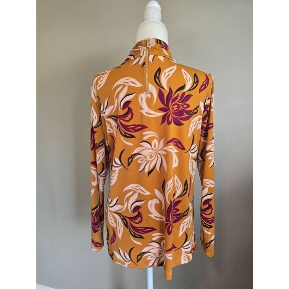 Liz Claiborne Top Sz L Ginger Floral - Picture 3 of 8